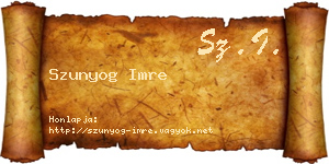 Szunyog Imre névjegykártya